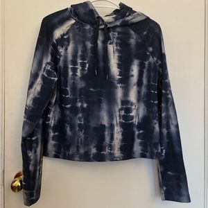 Hooded tie dye colour workout jacket